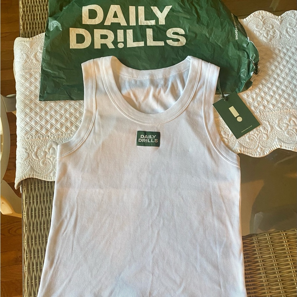 Daily Drills White Tank Top Versatile and Comfortable